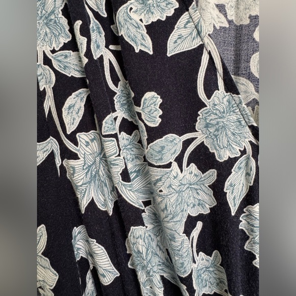 Splendid Navy Green Floral Dress in Rayon Crepon S - Picture 5 of 5